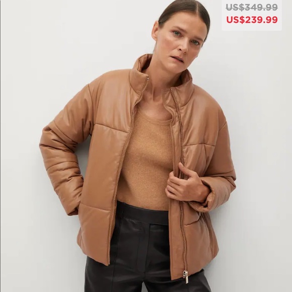 Mango Quilted leather jacket - Picture 1 of 6